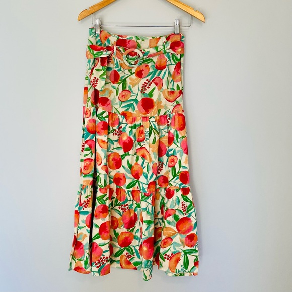 Cato Dresses & Skirts - Cato’s Fruit Print Peach A Line Skirt